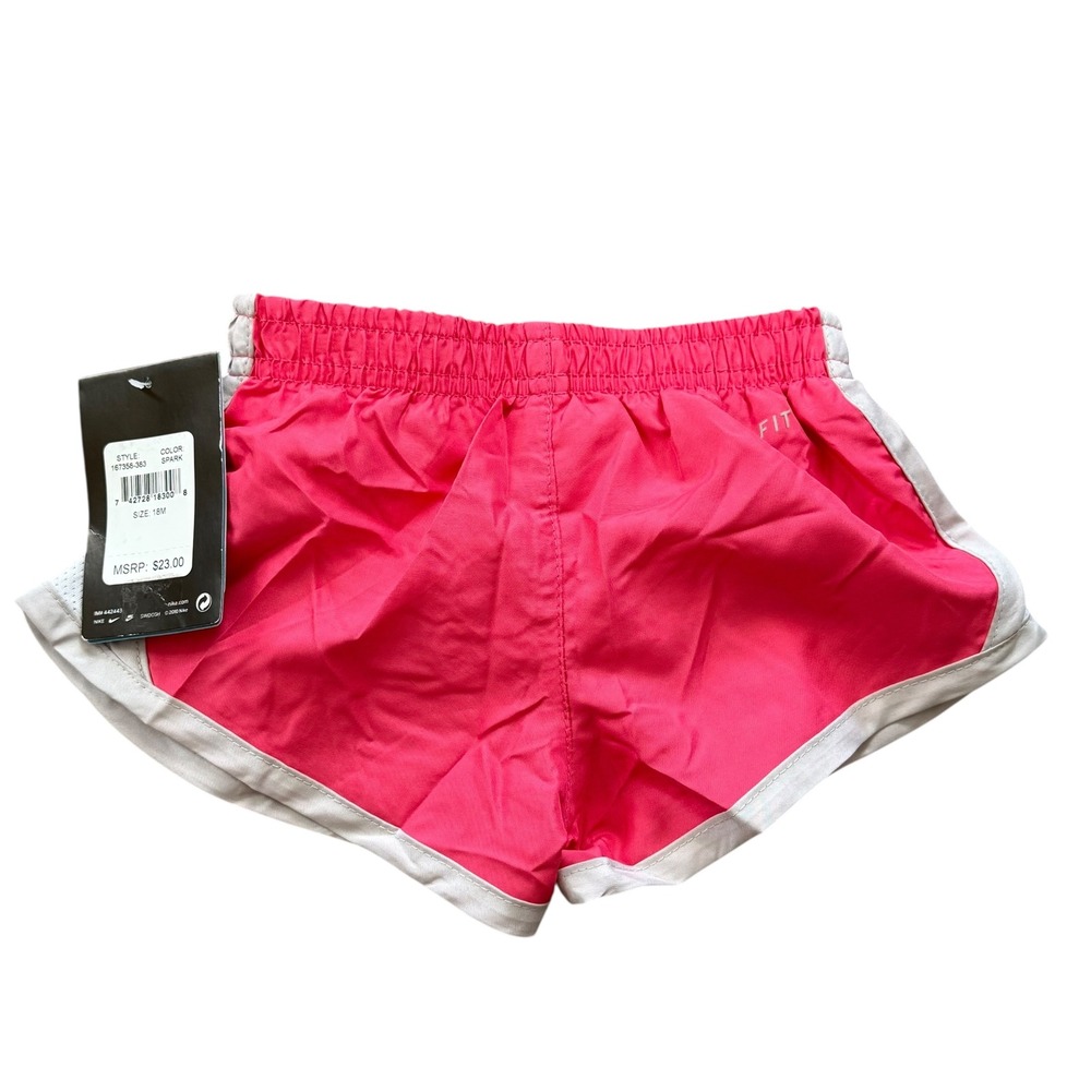 Nike Kids Dri-FIT Running Shorts Pink White Toddler 18M New - Picture 5 of 5